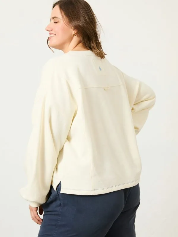 Fat Face Sweatshirts and Hoodies Women Ivory Sea Crew 100 Cotton Sweatshirt