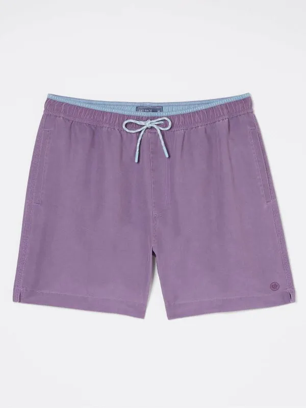Fat Face Swimwear Men Purple Trevose Plain Swim Shorts