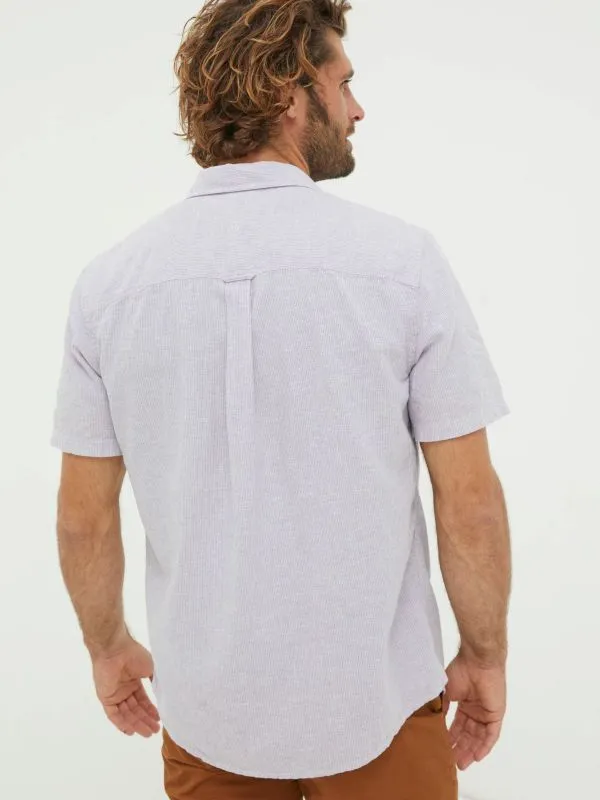 Fat Face Tall Collection Men Bugle Purple Micro Stripe Shirt