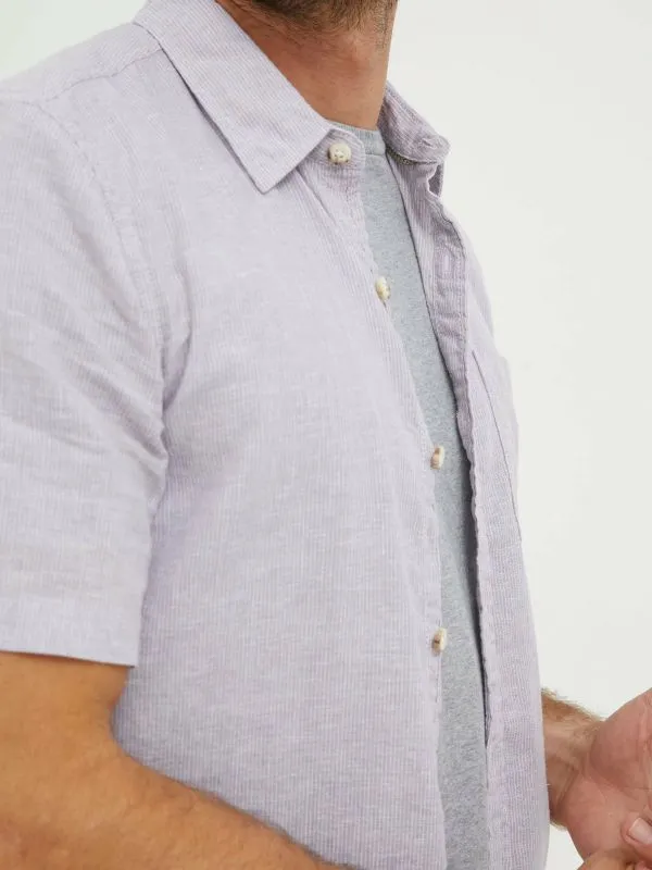 Fat Face Tall Collection Men Bugle Purple Micro Stripe Shirt