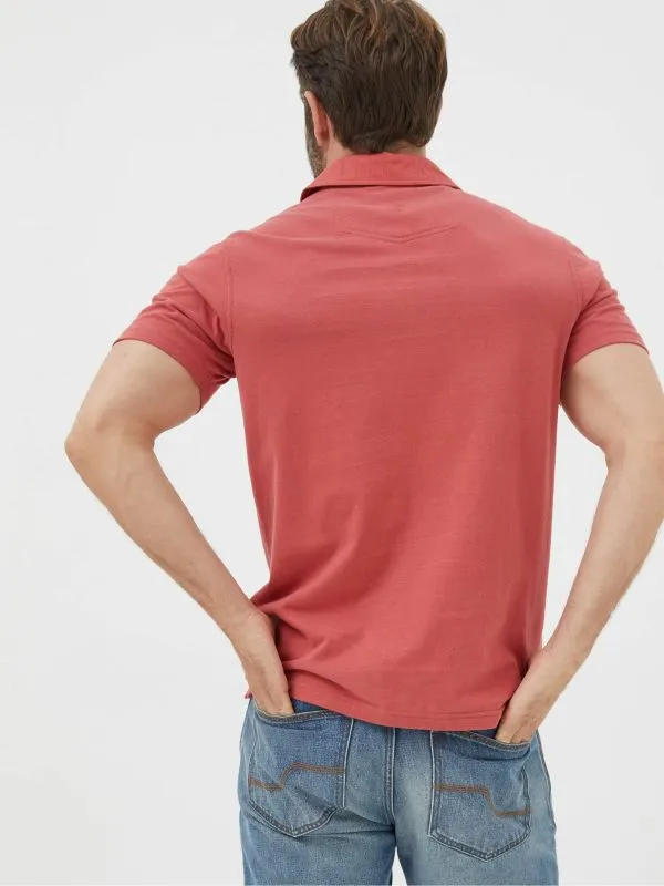 Fat Face Tall Collection Men Pink Perranporth Polo Shirt