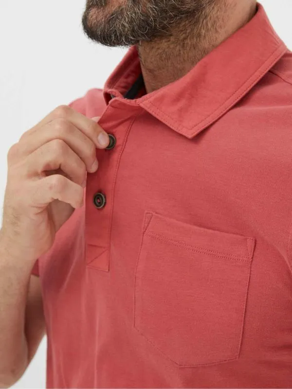 Fat Face Tall Collection Men Pink Perranporth Polo Shirt