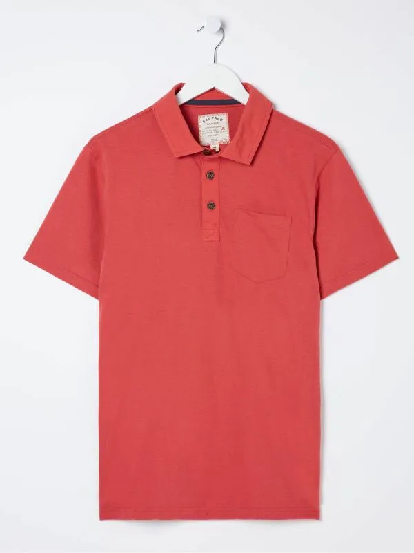 Fat Face Tall Collection Men Pink Perranporth Polo Shirt