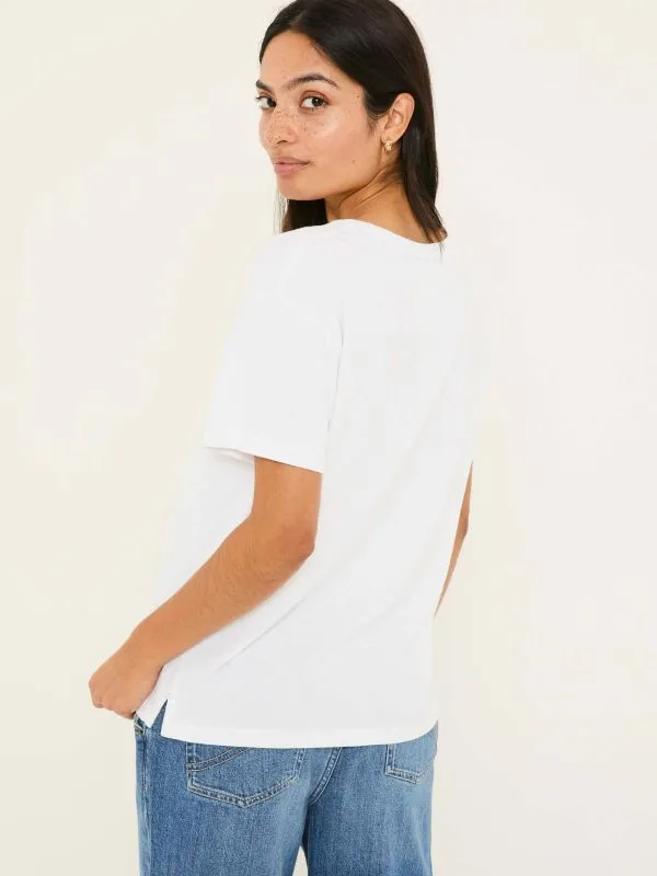 Fat Face Tops and TShirts Women Lily White 100 Cotton TShirt