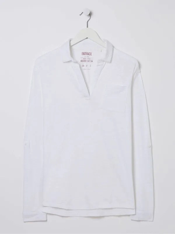 Fat Face Tops and TShirts Women Paige White Jersey Shirt