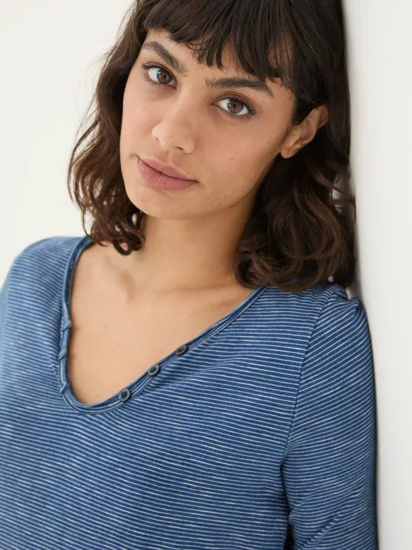 Fat Face Tops and TShirts Women Porter Blue Stripe 100 Organic Cotton TShirt Fat Face Tops and TShirts Women Porter Blue Stripe 100 Organic Cotton TShirt