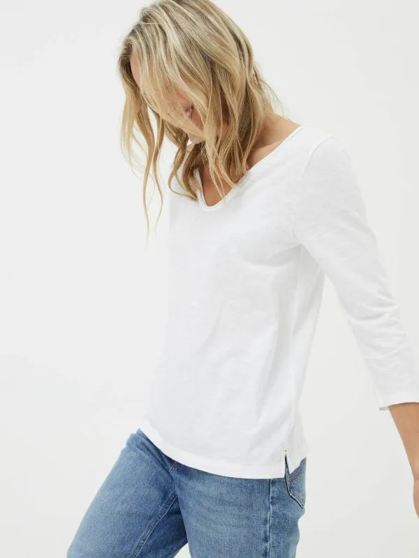 Fat Face Tops and TShirts Women Porter White 100 Organic Cotton TShirt