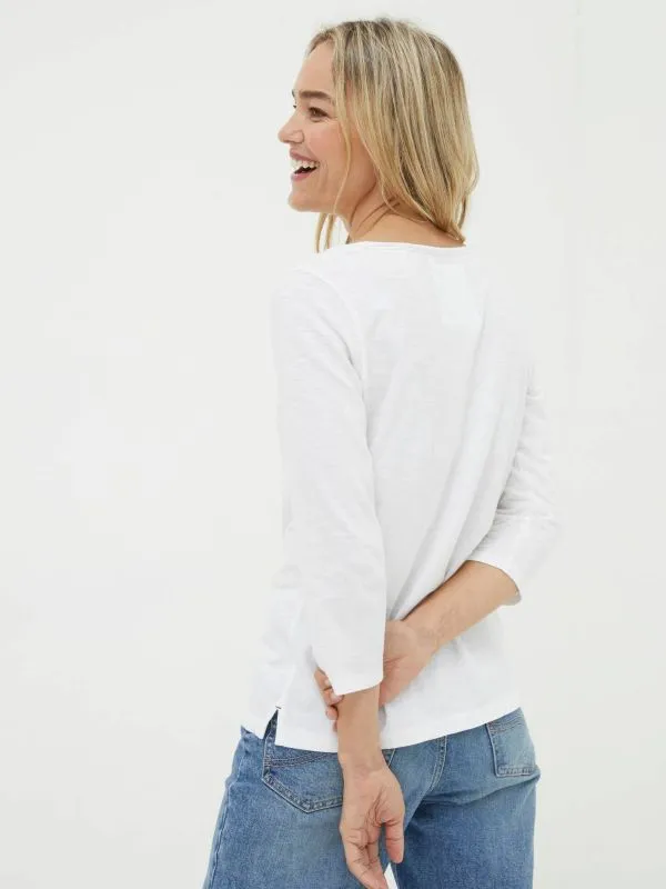 Fat Face Tops and TShirts Women Porter White 100 Organic Cotton TShirt
