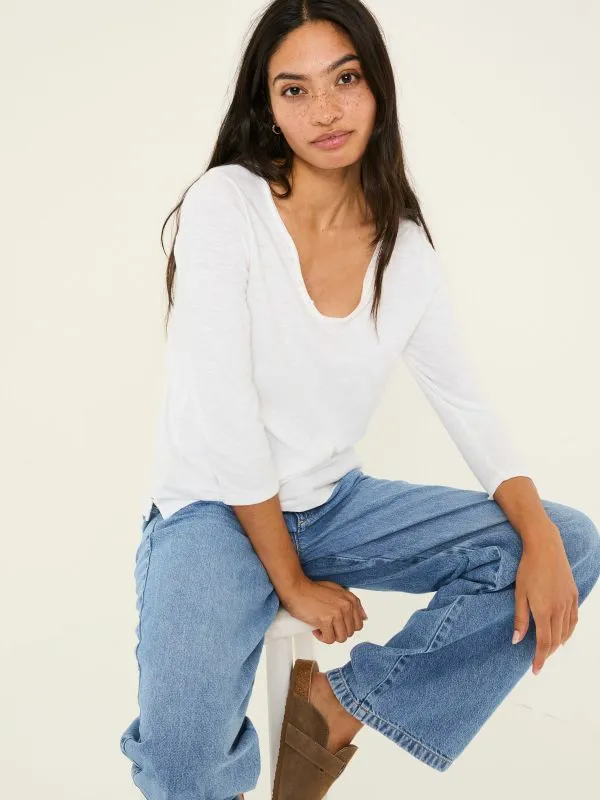 Fat Face Tops and TShirts Women Porter White 100 Organic Cotton TShirt