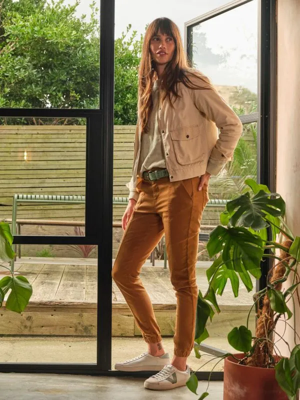 Fat Face Trousers and Leggings Women Boston Tan Brown Cargo Trousers