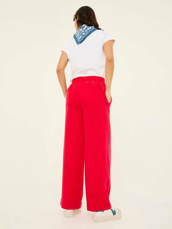 Fat Face Trousers and Leggings Women Bright Red Wide Leg Trousers