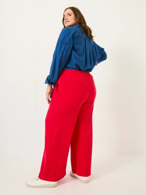 Fat Face Trousers and Leggings Women Bright Red Wide Leg Trousers