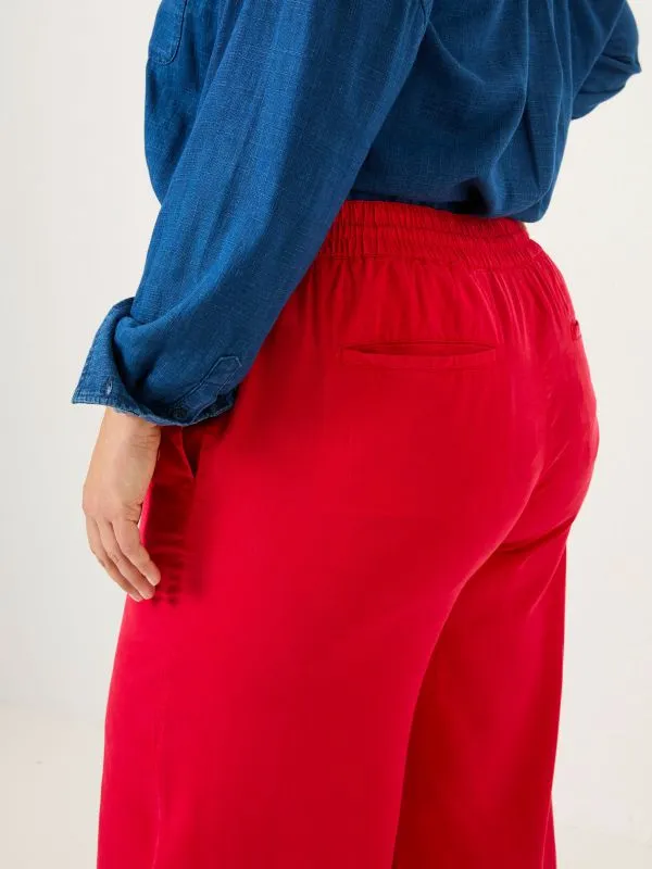 Fat Face Trousers and Leggings Women Bright Red Wide Leg Trousers