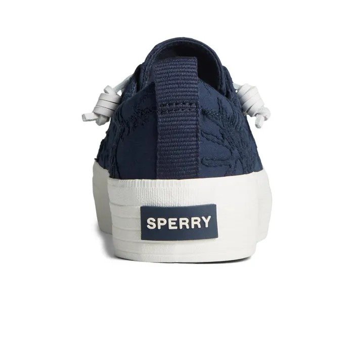 Flats Women Sperry Crest Vibe Platform Lace Platform Sneaker Navy