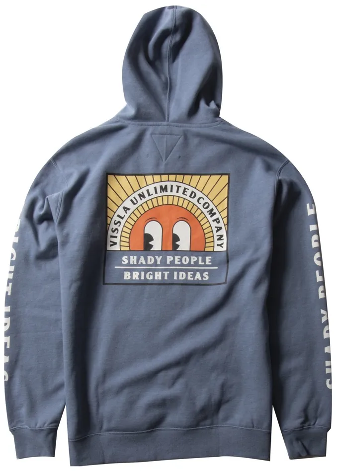 Fleece and Hoodies Men Vissla Coastal Eco Po Hoodie Harbor Blue Heather