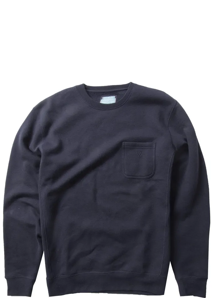 Fleece and Hoodies Vissla Men Creators Eco Pkt Crew Dark Naval
