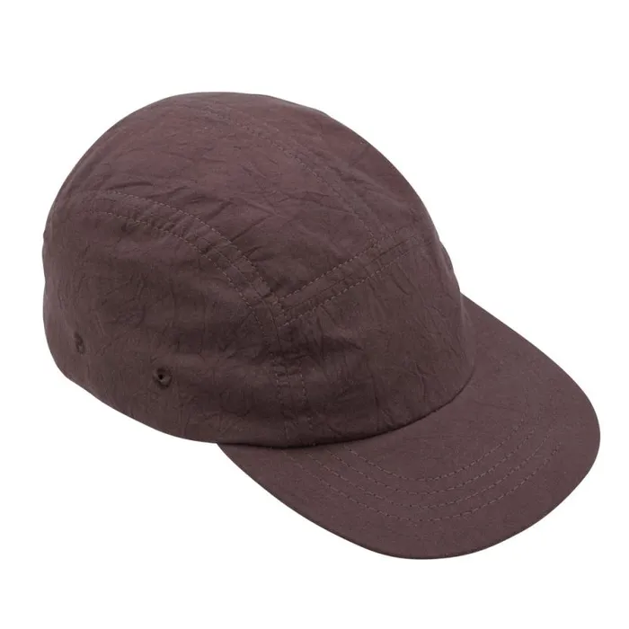 Folk Clothing Hats Gloves And Scarves 5 Panel Cap 8211 Ash Brown Crinkle 8211 Mens