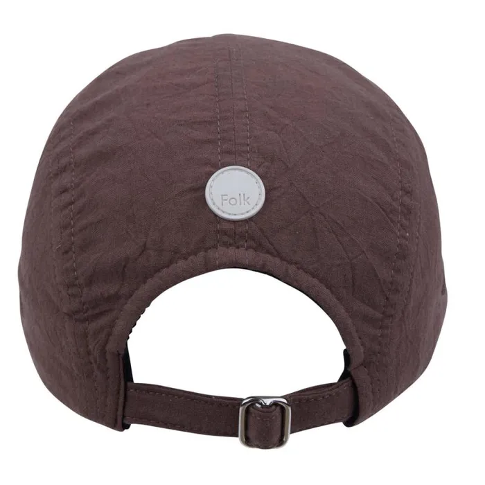 Folk Clothing Hats Gloves And Scarves 5 Panel Cap 8211 Ash Brown Crinkle 8211 Mens