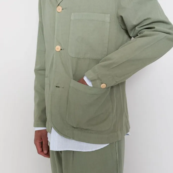 Folk Clothing Outerwear Wide Fit Blazer 8211 Sage Summer Twill 8211 Mens