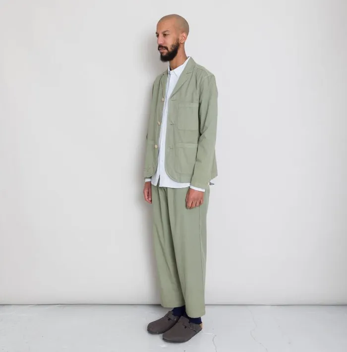 Folk Clothing Outerwear Wide Fit Blazer 8211 Sage Summer Twill 8211 Mens