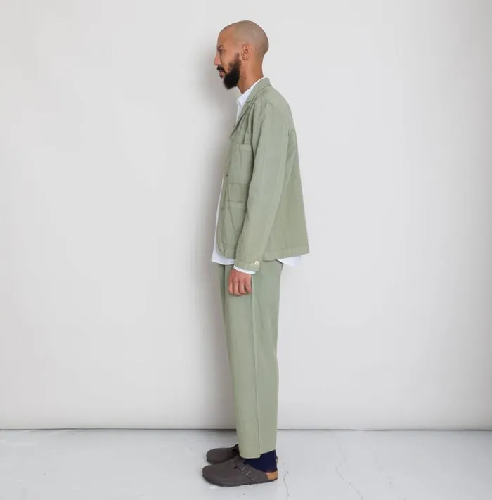 Folk Clothing Outerwear Wide Fit Blazer 8211 Sage Summer Twill 8211 Mens