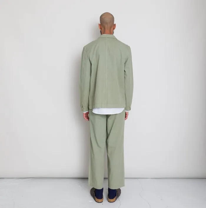 Folk Clothing Outerwear Wide Fit Blazer 8211 Sage Summer Twill 8211 Mens