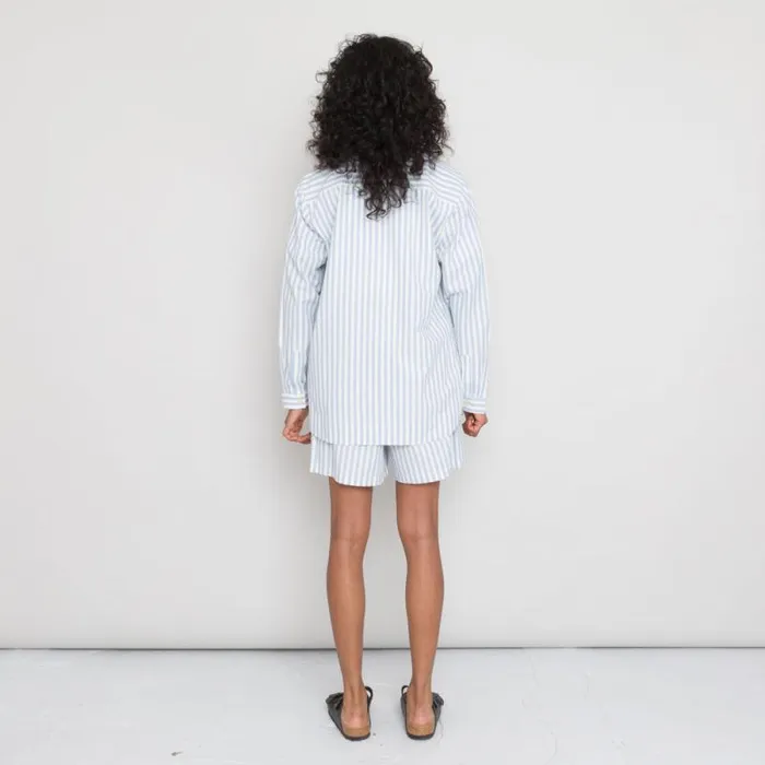Folk Clothing Shirting Boyfriend Shirt 8211 Cornflower Ecru Stripe 8211 Womens