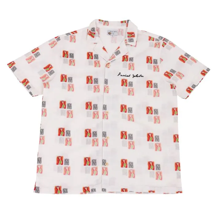 Folk Clothing Shirts DJ Short Sleeve Soft Collar Shirt 8211 Portrait 8211 Mens