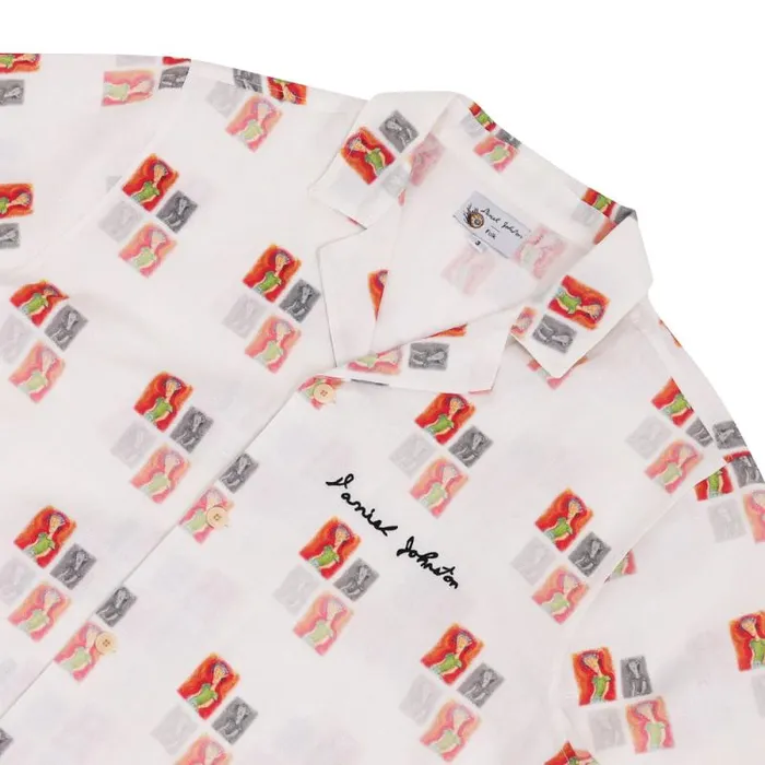 Folk Clothing Shirts DJ Short Sleeve Soft Collar Shirt 8211 Portrait 8211 Mens