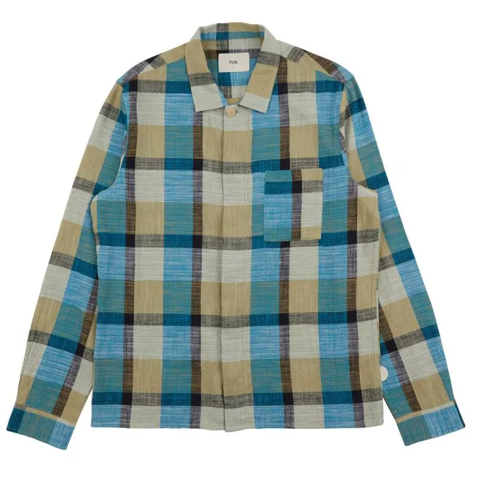 Folk Clothing Shirts Patch Shirt 8211 Multigingham Check 8211 Mens