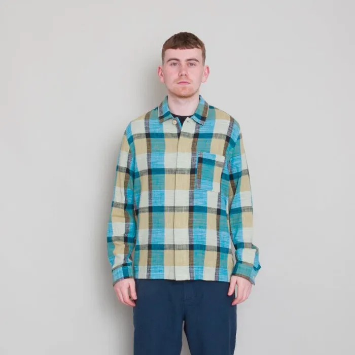 Folk Clothing Shirts Patch Shirt 8211 Multigingham Check 8211 Mens