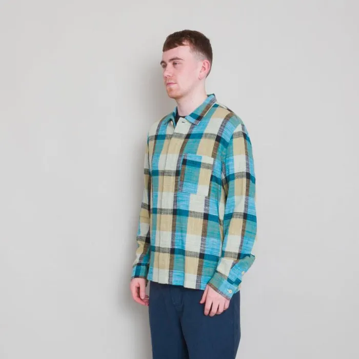 Folk Clothing Shirts Patch Shirt 8211 Multigingham Check 8211 Mens