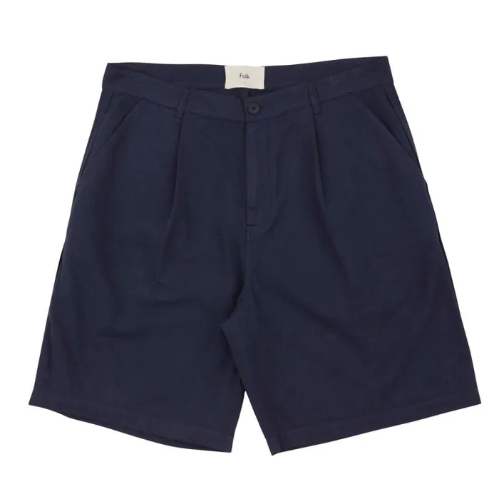 Folk Clothing Shorts Wide Fit Short 8211 Navy 8211 Mens