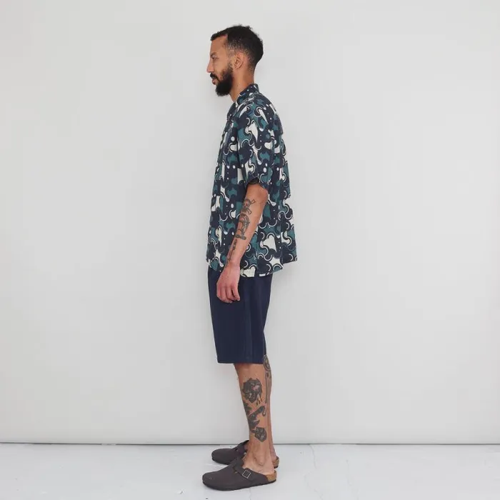 Folk Clothing Shorts Wide Fit Short 8211 Navy 8211 Mens