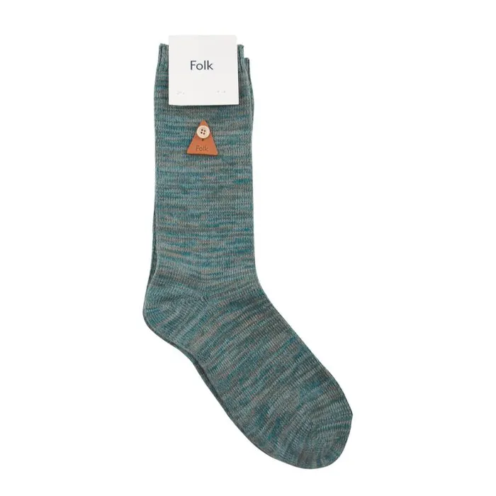 Folk Clothing Socks Melange Socks 8211 Green Mix 8211 MensWomens