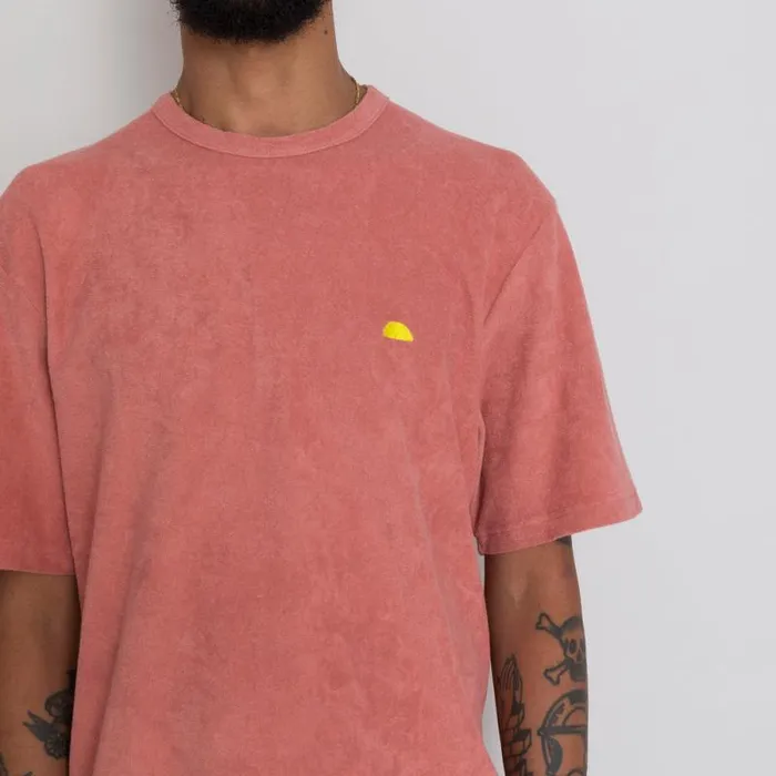 Folk Clothing TShirts Relaxed Assembly Tee 8211 Dark Coral Terry DP 8211 Mens