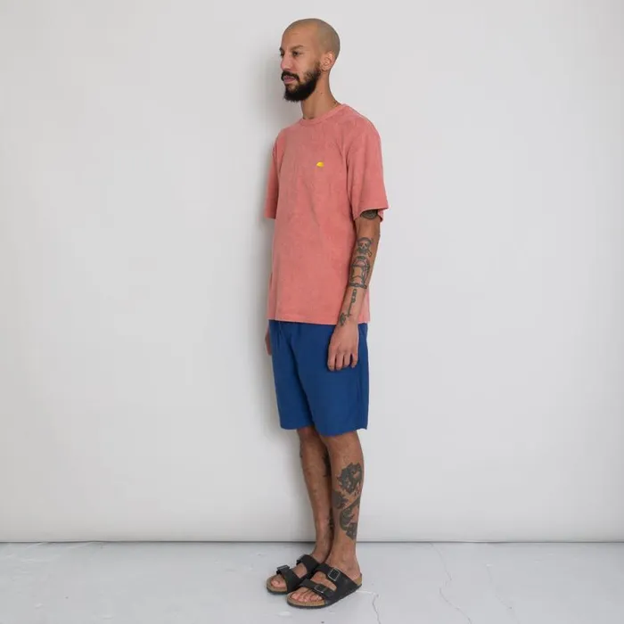 Folk Clothing TShirts Relaxed Assembly Tee 8211 Dark Coral Terry DP 8211 Mens
