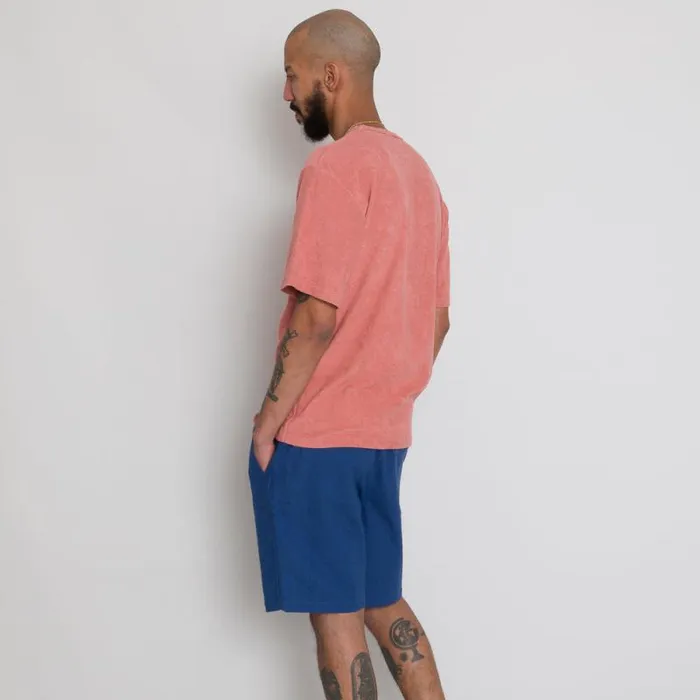 Folk Clothing TShirts Relaxed Assembly Tee 8211 Dark Coral Terry DP 8211 Mens