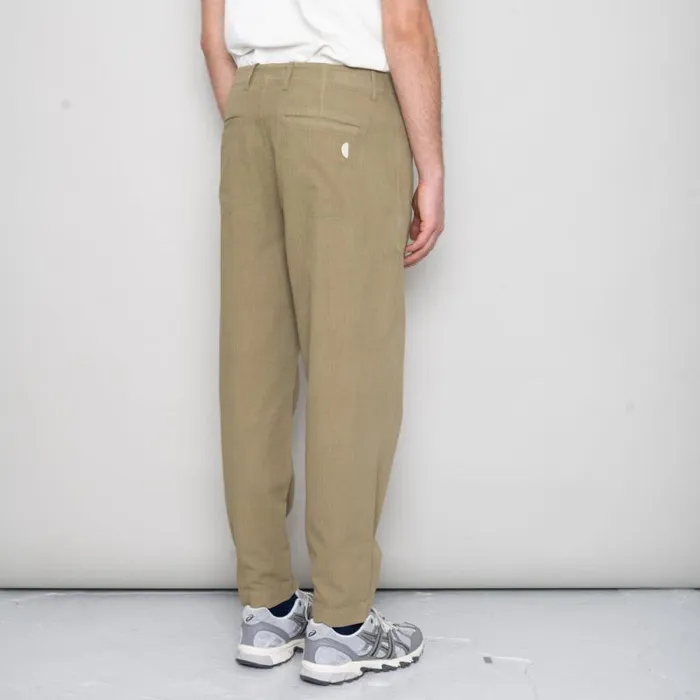 Folk Clothing Trousers Assembly Pant 8211 Olive Herringbone 8211 Mens