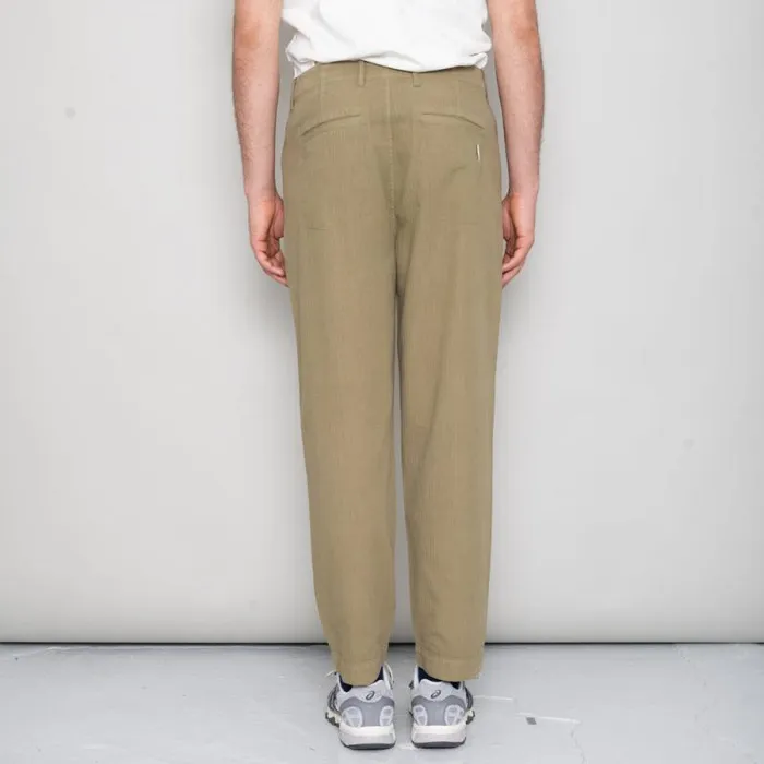 Folk Clothing Trousers Assembly Pant 8211 Olive Herringbone 8211 Mens