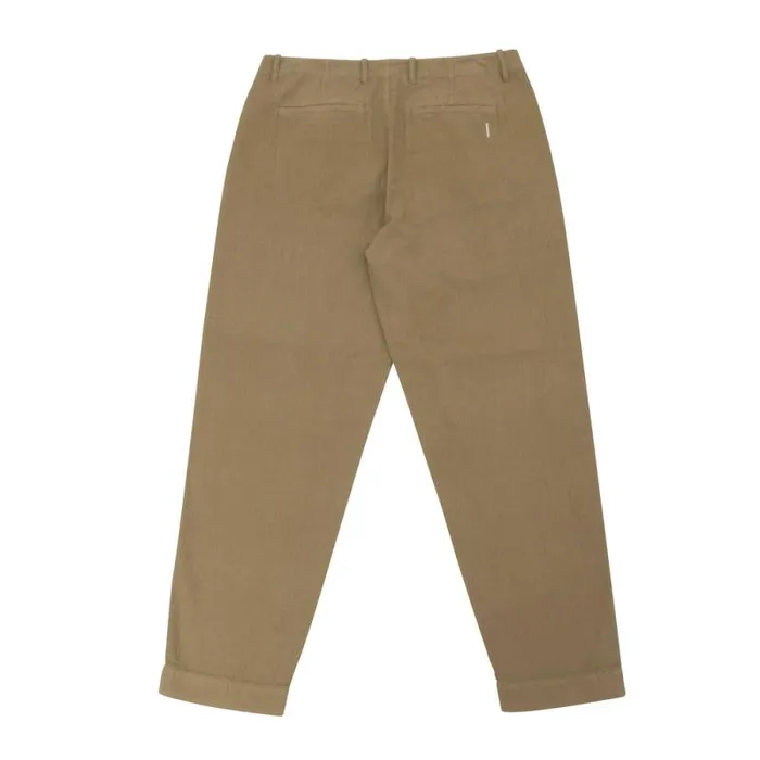 Folk Clothing Trousers Assembly Pant 8211 Olive Herringbone 8211 Mens