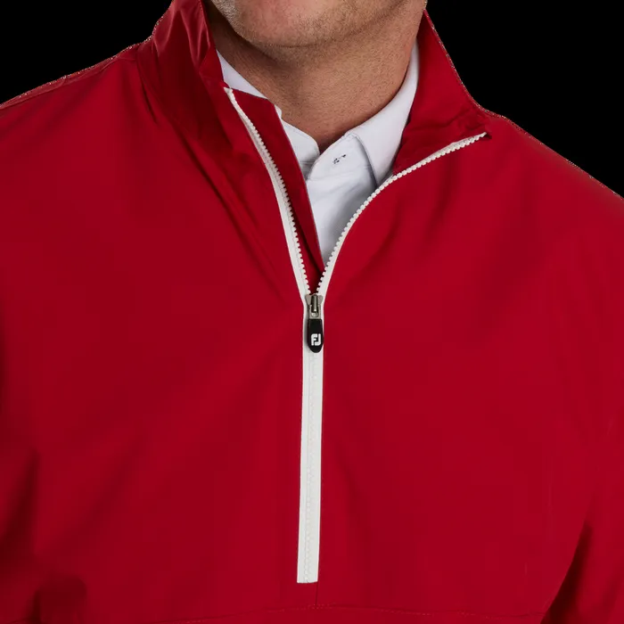 FootJoy Outer Layers Men HydroLite X Short Sleeve Rain Shirt Dark Red