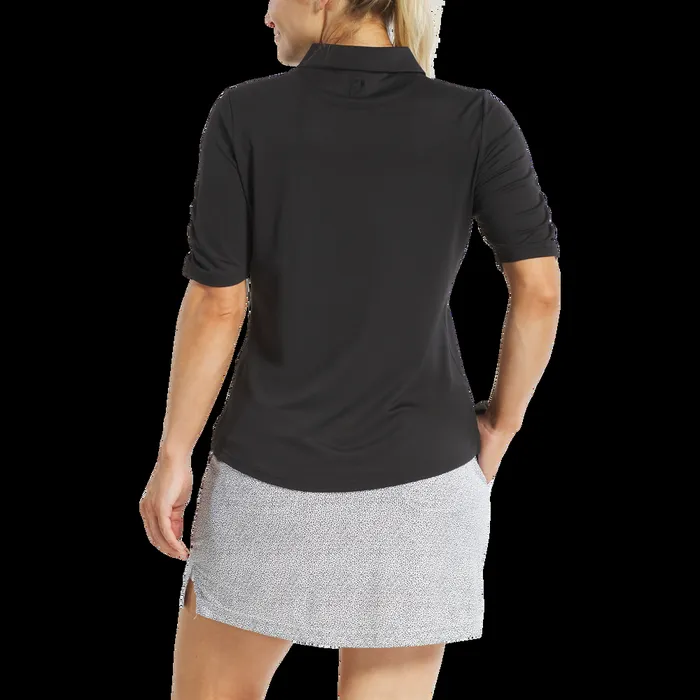 FootJoy Shirts Women Ruched Half Sleeve Black