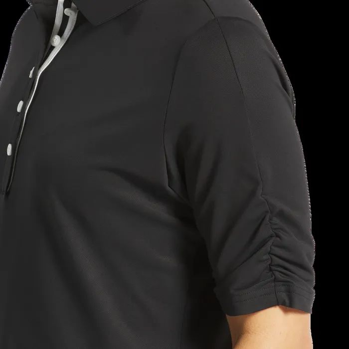 FootJoy Shirts Women Ruched Half Sleeve Black