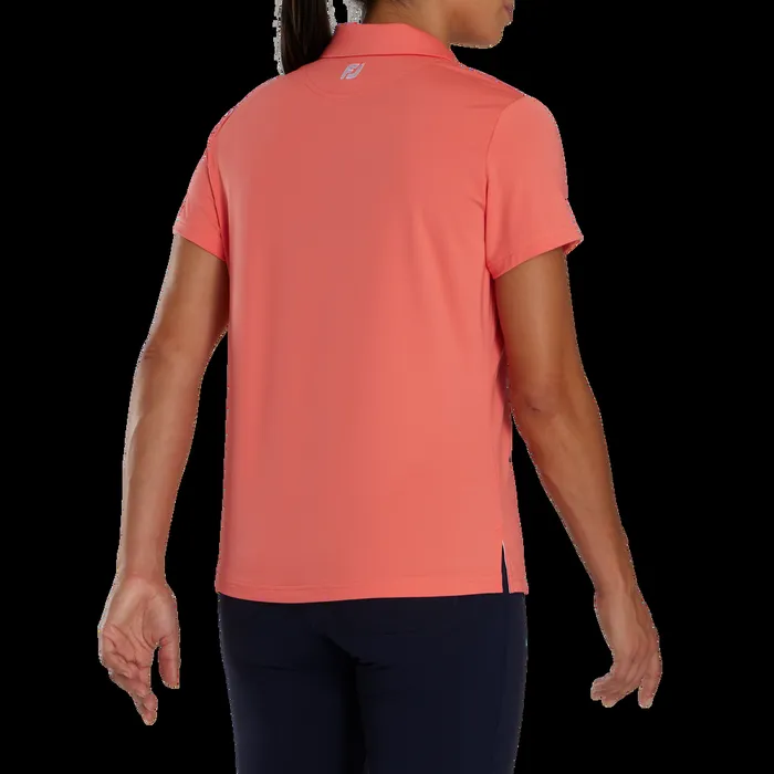 FootJoy Shirts Women Solid Lisle Self Collar 8211 FJ Tour Collar Peach FootJoy Shirts Women Solid Lisle Self Collar 8211 FJ Tour Collar Peach
