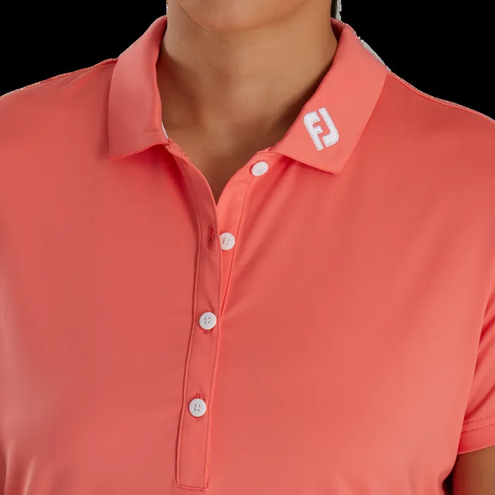 FootJoy Shirts Women Solid Lisle Self Collar 8211 FJ Tour Collar Peach FootJoy Shirts Women Solid Lisle Self Collar 8211 FJ Tour Collar Peach