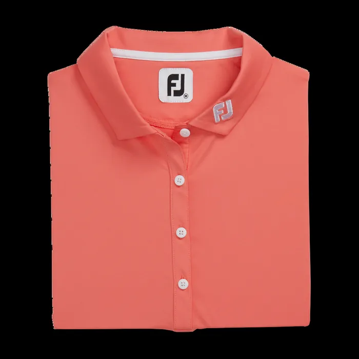 FootJoy Shirts Women Solid Lisle Self Collar 8211 FJ Tour Collar Peach FootJoy Shirts Women Solid Lisle Self Collar 8211 FJ Tour Collar Peach