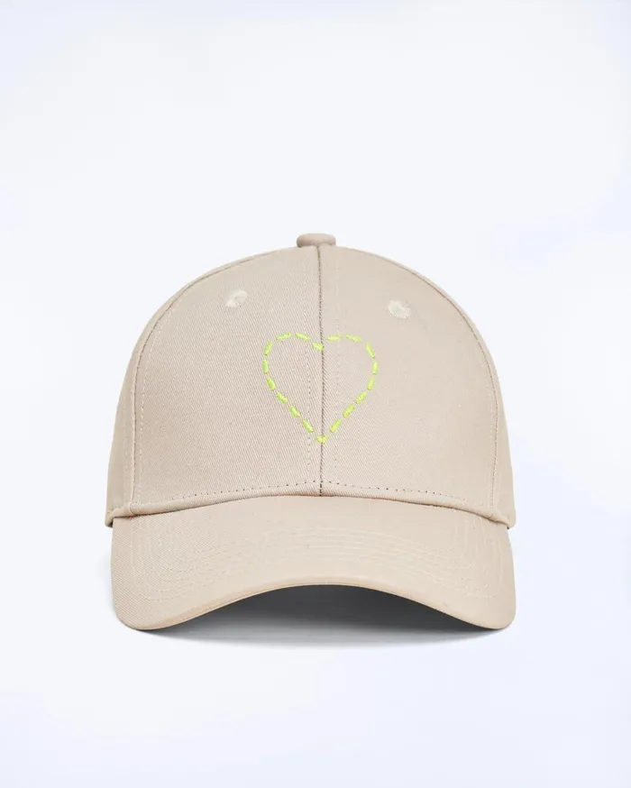 From Future Caps Heart Curved Visor Cap Sand