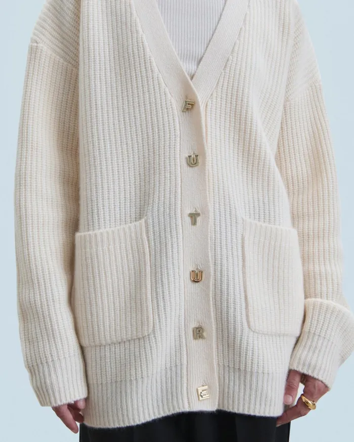 From Future Cashmere Cardigans Women Cardigan Sweater White