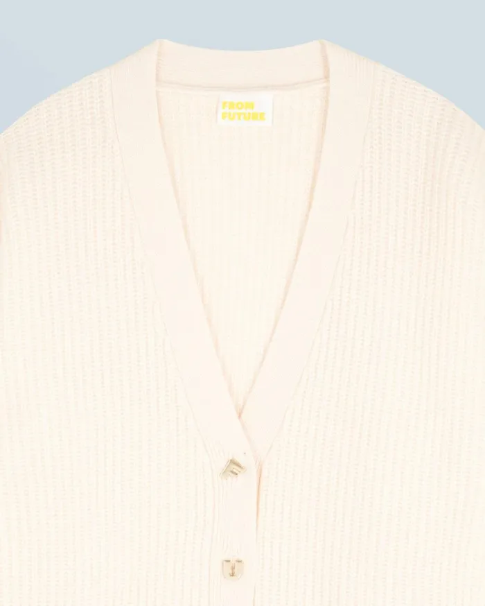 From Future Cashmere Cardigans Women Cardigan Sweater White